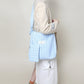 Korean Style Canvas Female Commuter Niche Striped Large Tote Bags