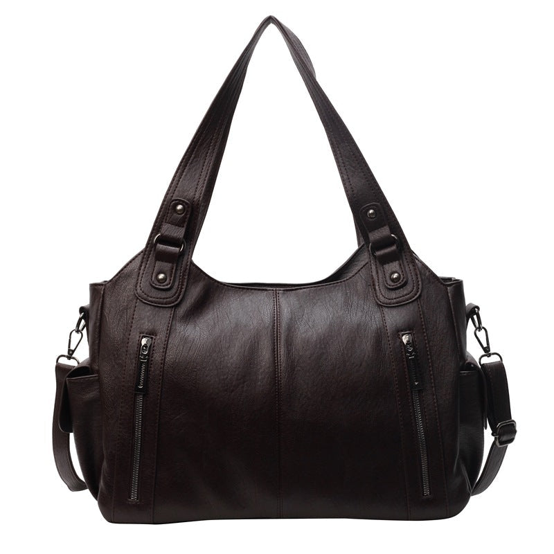Women's Leather Soft Large Capacity Totes Commuter Tote Bags