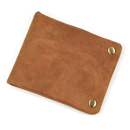 Hot Vintage Crazy Horse Leather Genuine Men's Wallets