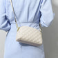 Women's Leather Rhombus Summer Fashion Cowhide Phone Bags