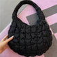 Women's Pleated Cloud Niche Plaid Bubble Down Shoulder Bags