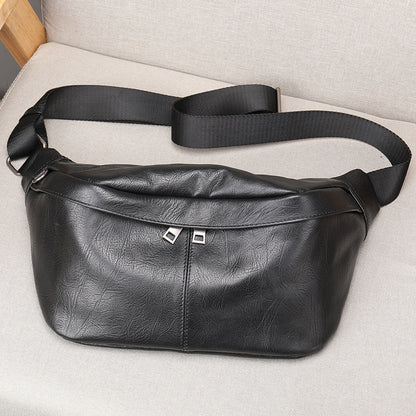 Men's Leather Business Large Capacity Running Rivers Men's Waist Packs