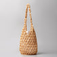 Women's Hollow With Wooden Beads Decoration Portable Handbags