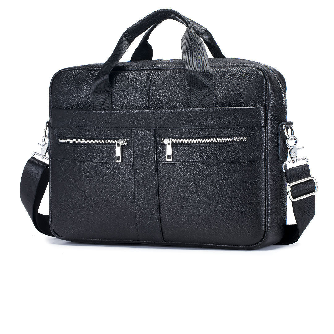 First Layer Cowhide Male Computer Leather Handbags