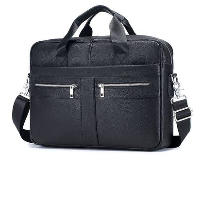 First Layer Cowhide Male Computer Leather Handbags