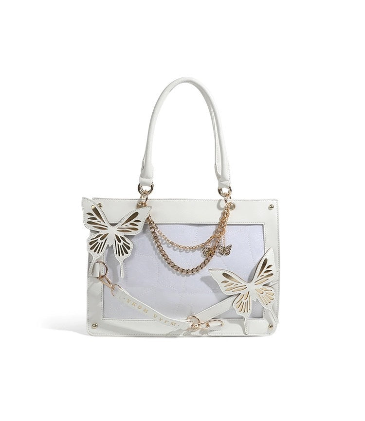 Sier Labyrinth Butterfly Cartoon Cross Body Tote Bags
