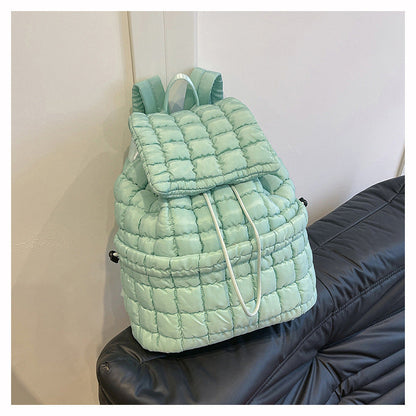 Women's Commuter Large Capacity Lightweight Fluffy Plaid Backpacks