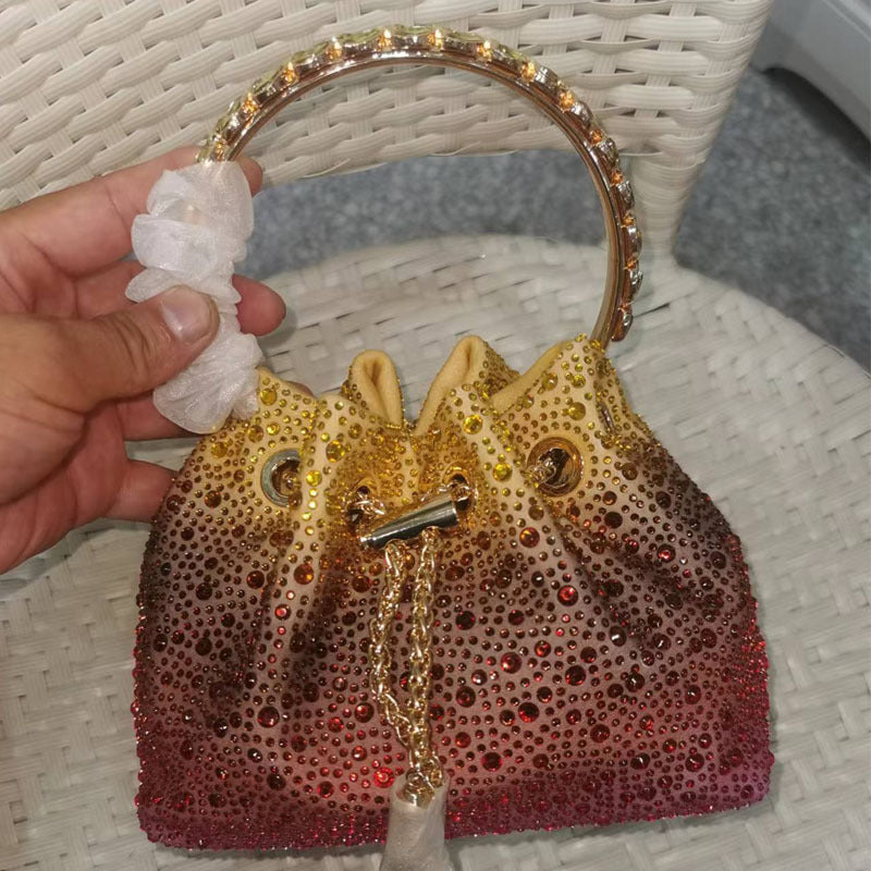 Women's Live Selection Fashion Rhinestone Over Diamond Shoulder Bags