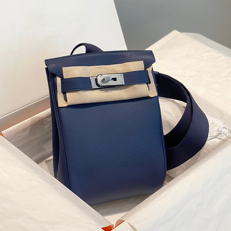 Unisex Genuine Cattlehide Leather Surface All-steel Bags