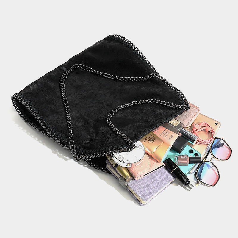Women's Cool Versatile Chain Foldable Big Shoulder Bags