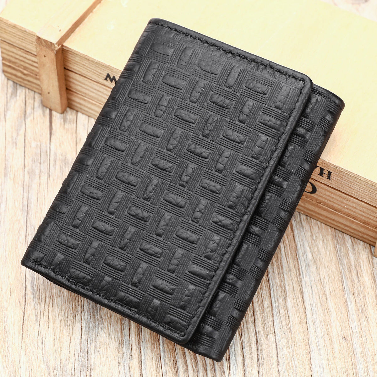 Men's American Gold Clip Swiping Multiple Slots Short Men's Wallets