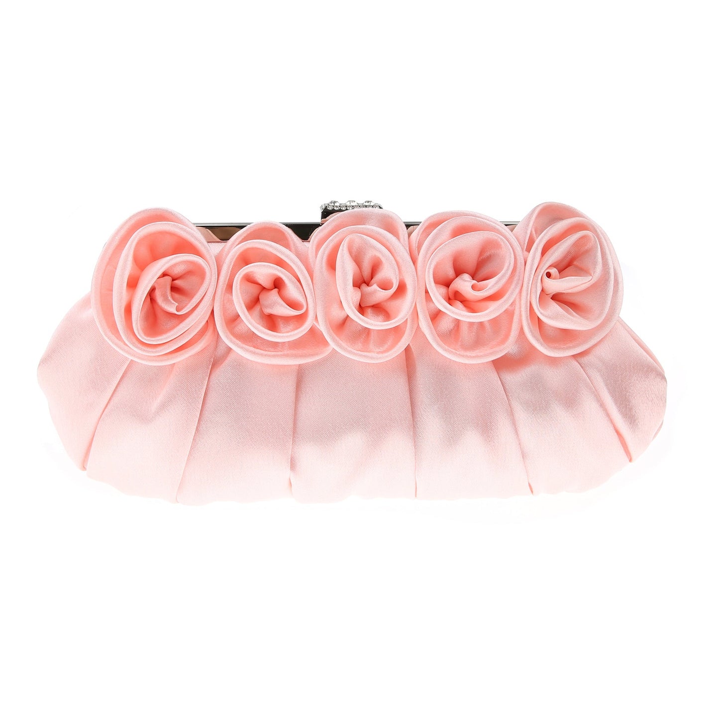 Women's Simple Three-dimensional Flower Satin Clutch Chain Evening Bags
