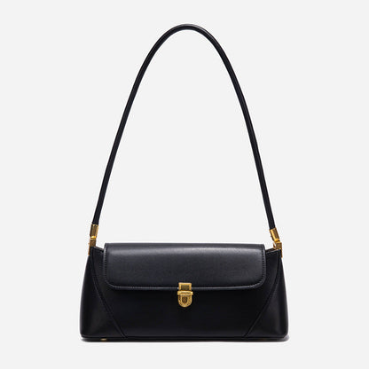Women's Baguette Design High-grade Simple Black Underarm Handbags