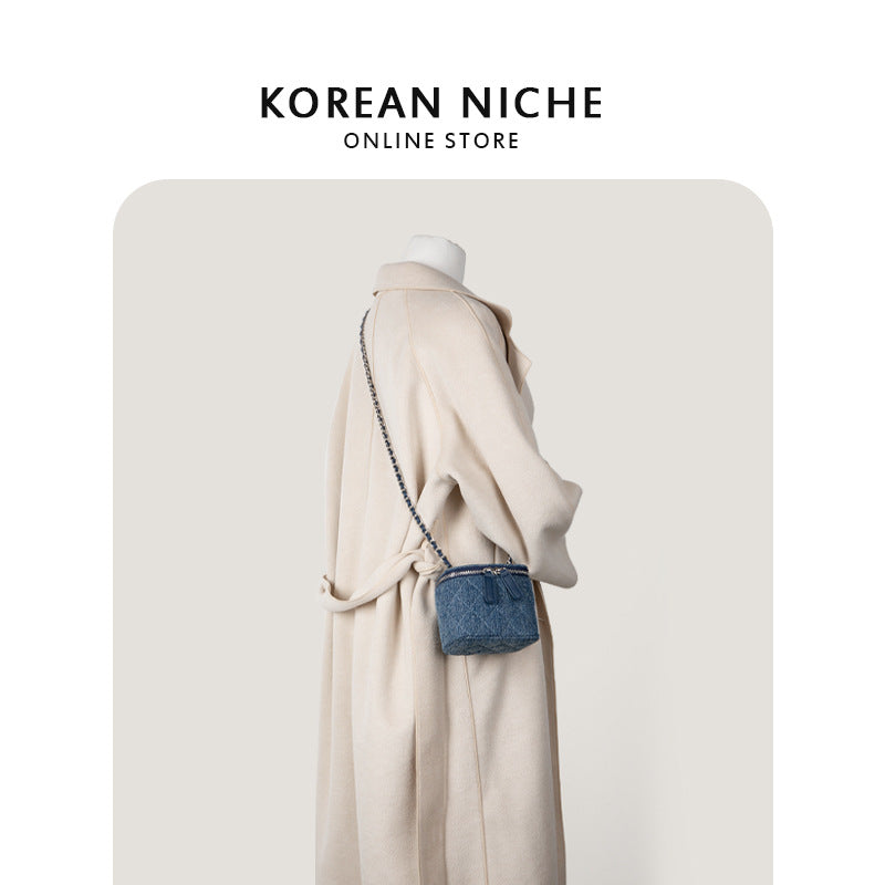 Women's Embroidery Thread Denim Chain Simple Crossbody Bags