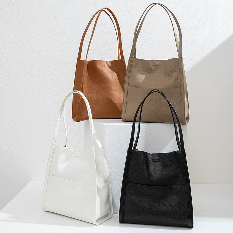 Bolsos de Hombro Altos para Mujer de Gran Capacidad de Piel de Vacuno para Viajes