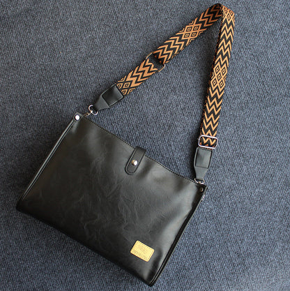 Men's Style Niche Lightweight Soft Leather Big Men's Messenger Bags