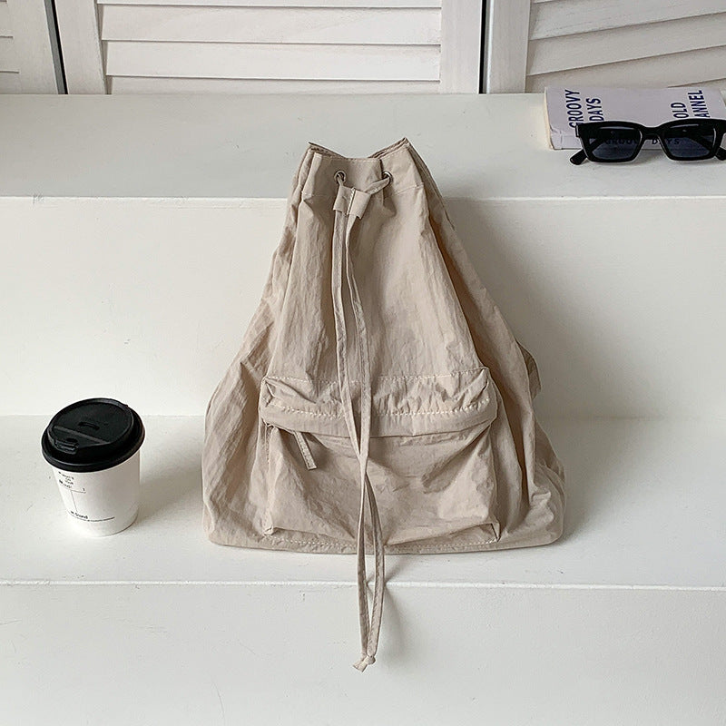 Style Lightweight Fashion Female Drawstring Simple Backpacks