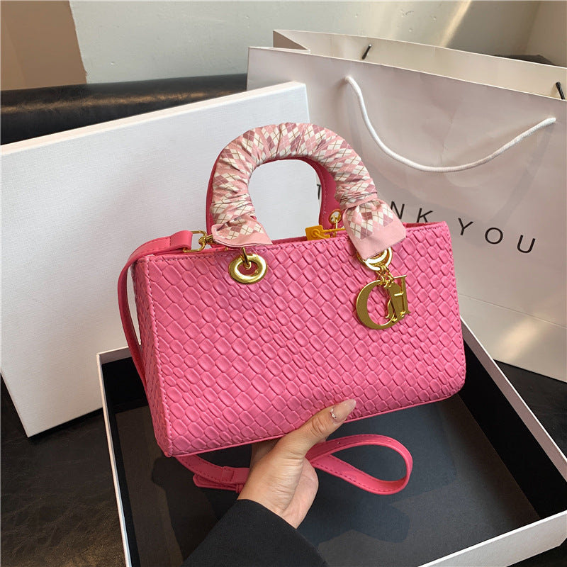 Women's High-grade Silk Scarf Woven Diana Portable Crossbody Bags