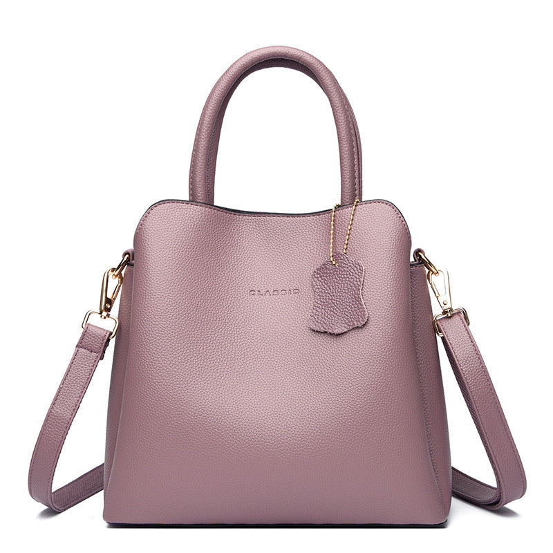 Women's Leather Pattern Genuine With Cowhide Pendant Handbags