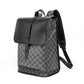 Men's Korean Style Plaid Large Capacity Flip Backpacks