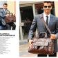 Men's High-grade British Retro Leather Computer Business Bags