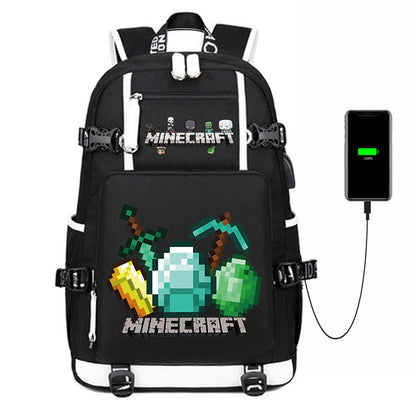 Men's Large Capacity Junior High My World Backpacks
