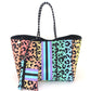 Leopard Print Printed Black Portable Beach Shoulder Bags