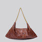 Women's Underarm Fashion Embossed Wrinkled Leather Retro Bags