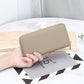 Women's & Men's & Pure Cowhide Long Clutch Large Ladies Wallets