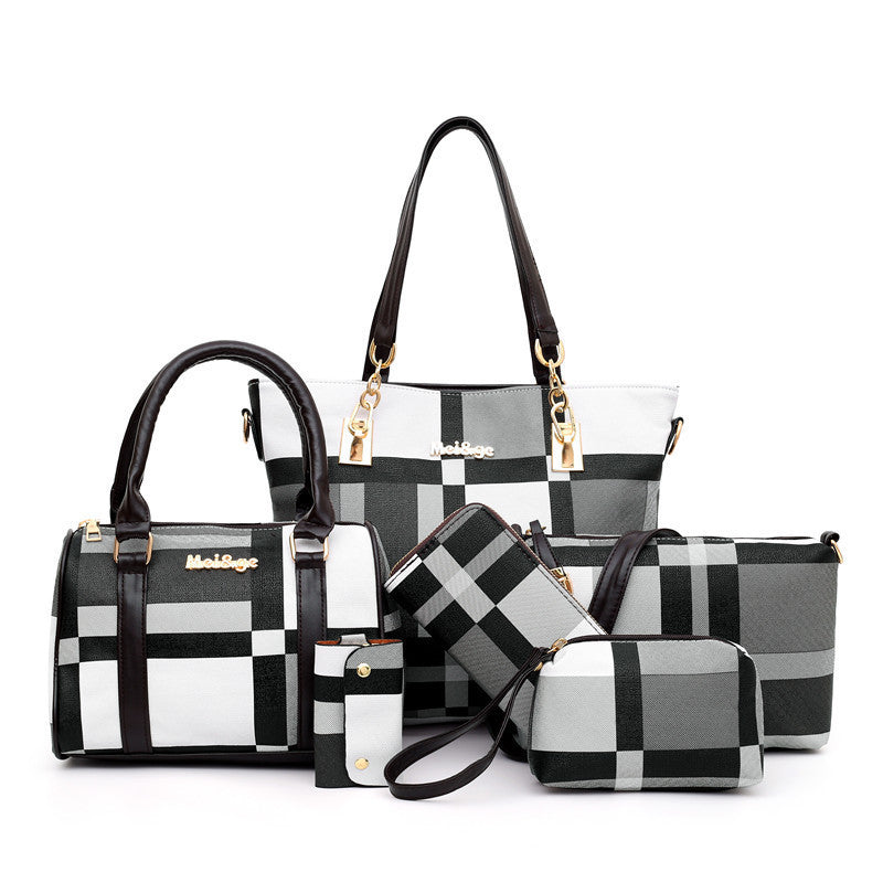 Women's Classy Fashion Check Korean Style Crossbody Bags