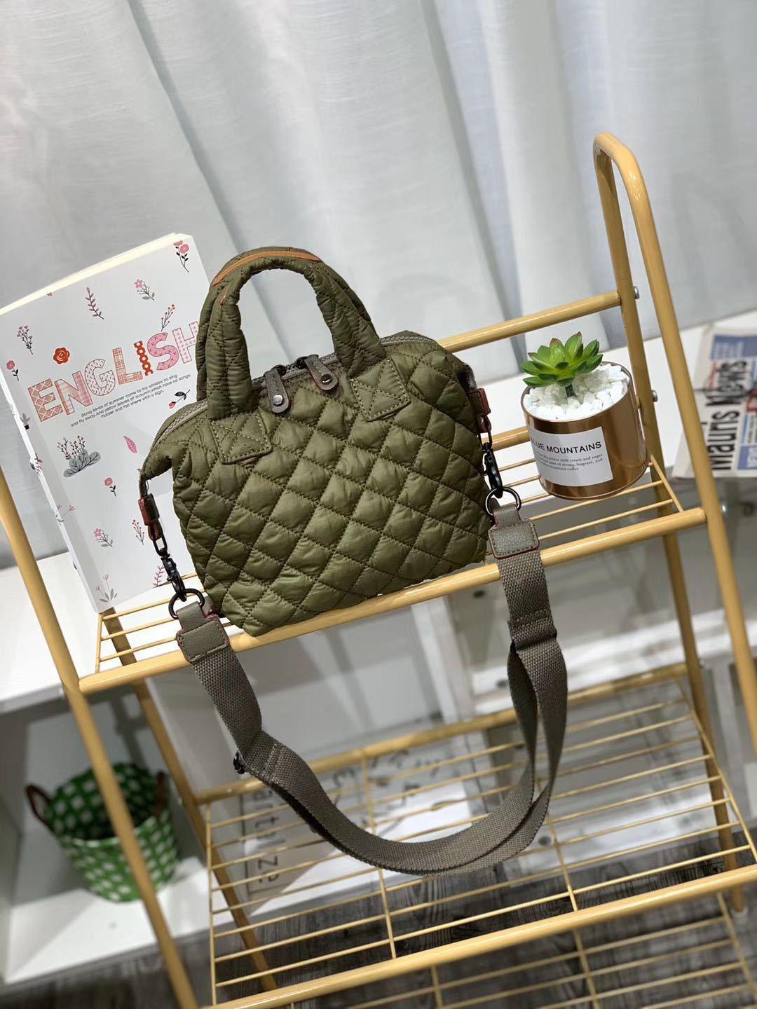 Korean Style Space Cotton Textured Nylon Crossbody Bags