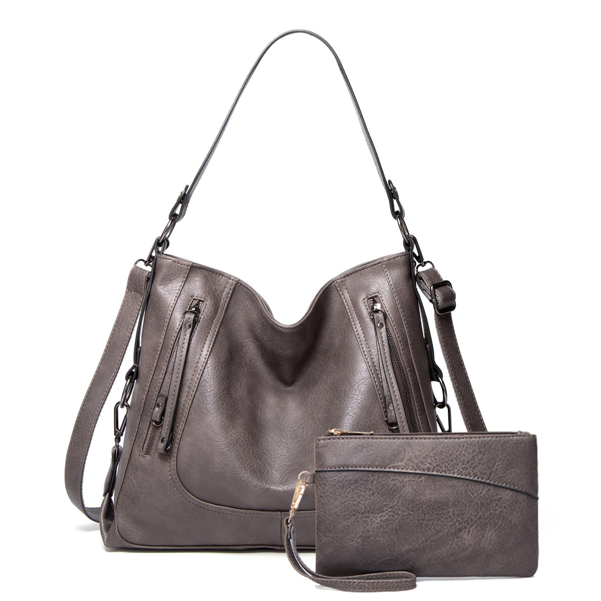 Women's Big Combination Soft Leather Large Capacity Crossbody Bags