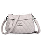 Women's Soft Leather Rhombus Fashion Large Capacity Crossbody Bags