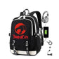 Stylish Spider Print Earphone Interface Computer Backpacks