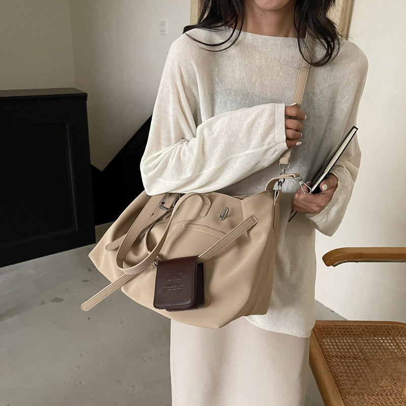 Women's Korean Style Suede Fashionable Retro Large Crossbody Bags
