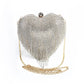 Women's Peach Heart Diamond Tassel Party Portable Evening Bags