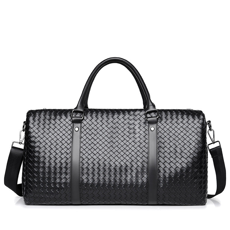 Fashion Leather Braided Korean Style Large Travel Bags