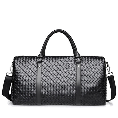 Fashion Leather Braided Korean Style Large Travel Bags