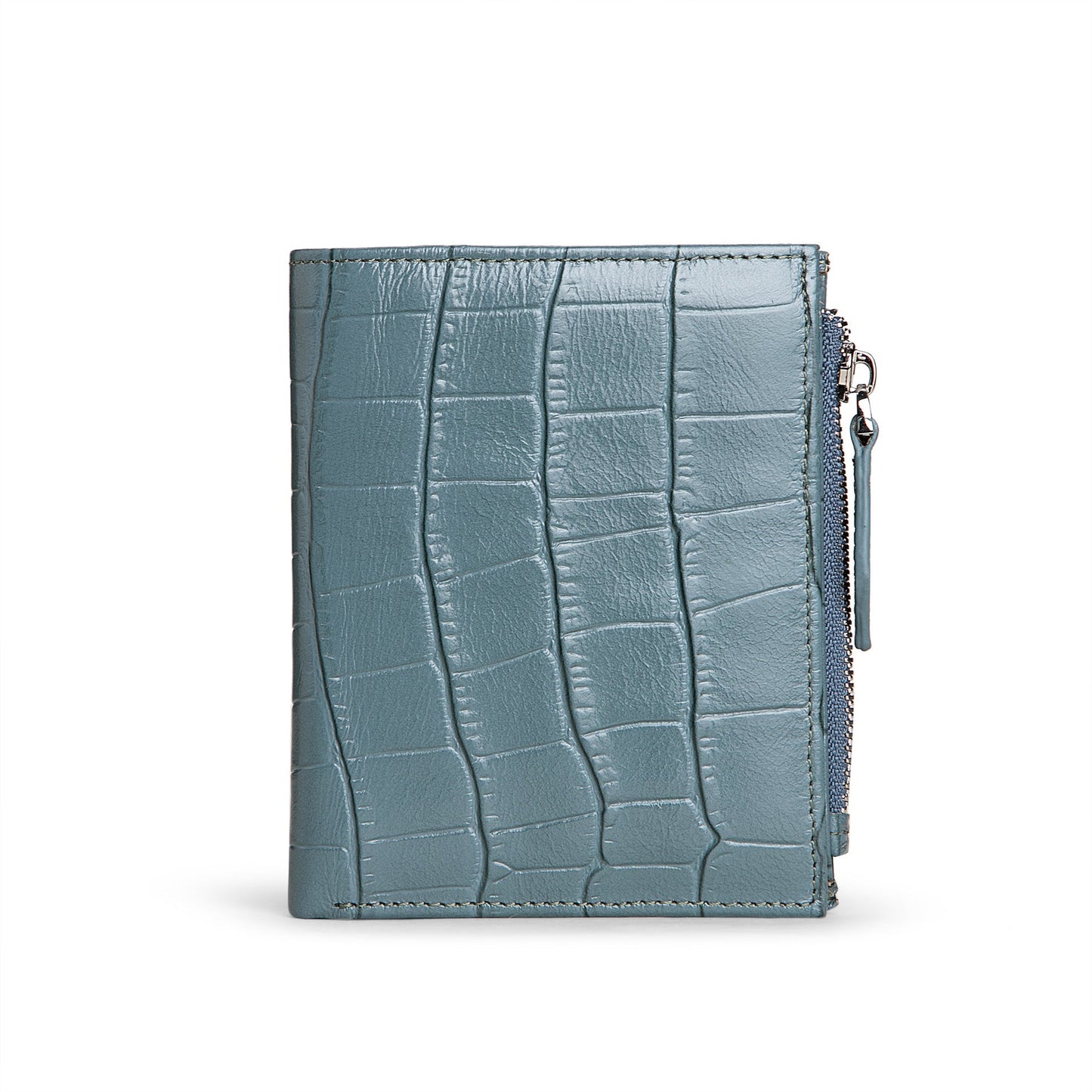 Genuine Leather Fashion Crocodile Pattern Short Ladies Wallets