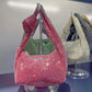 Women's Full Diamond Hot Rhinestone King Dinner Shoulder Bags
