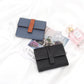Women's Contrast Color First Layer Cowhide Hand-held Ladies Wallets