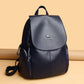 Women's Fashion Large Capacity Soft Leather Simple Backpacks
