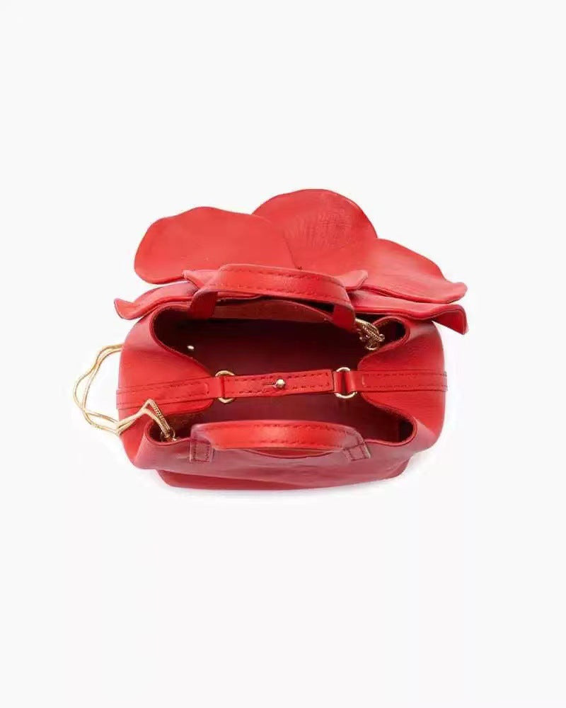 Women's French Style Petal Flower Trendy Chain Bags