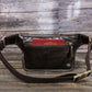 Men's Black Angel First Layer Cowhide Fashion Men's Waist Packs