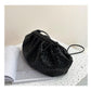Women's Soft Leather Woven Cloud Fashionable Dumpling Shoulder Bags