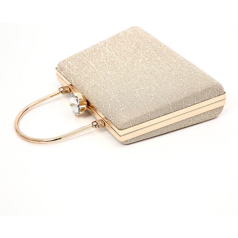 Shiny Simple Large Capacity Dinner Trapezoidal Evening Bags
