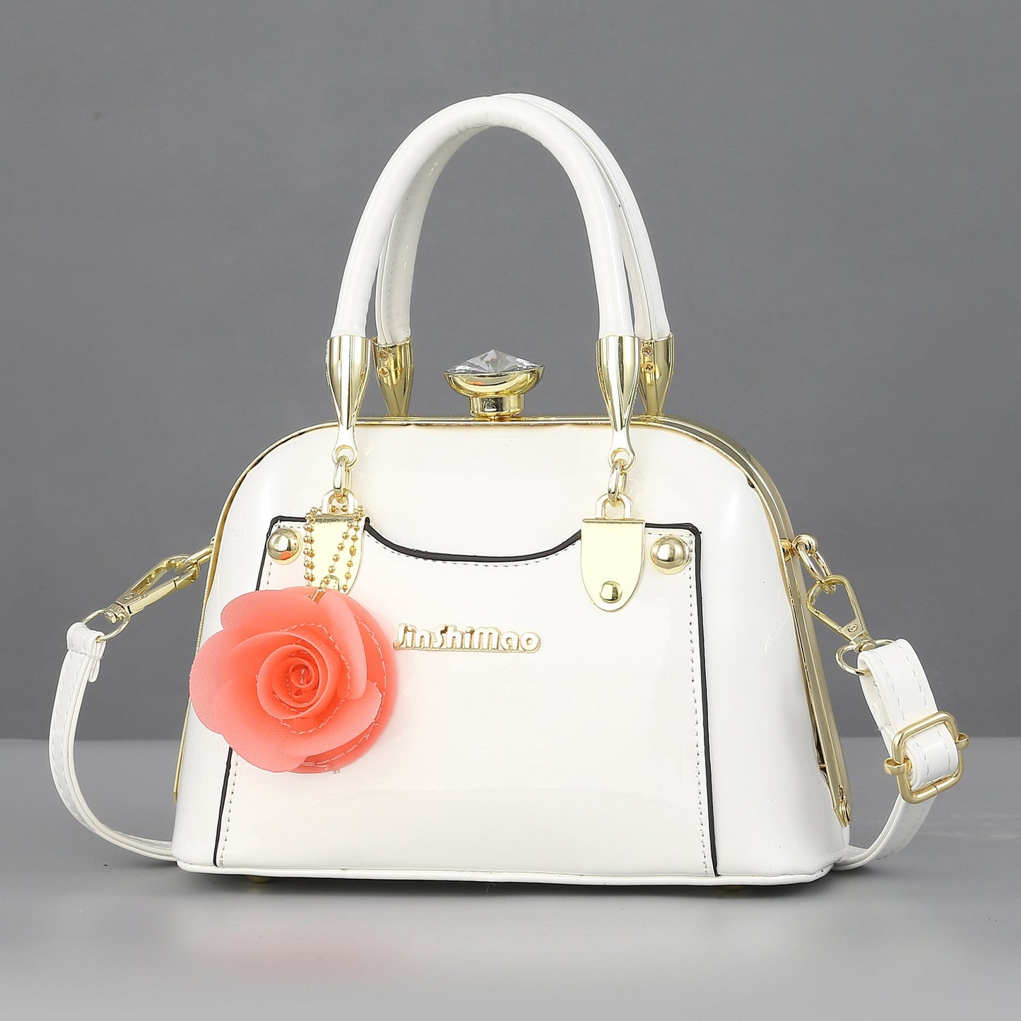 Textured Bright Leather Fashion Shell Dinner Handbags