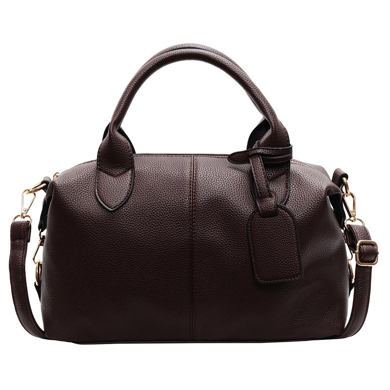 Retro Solid Color Texture Large Capacity Crossbody Bags
