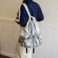 Leisure Artistic Canvas Fashionable Pleated Nylon Backpacks