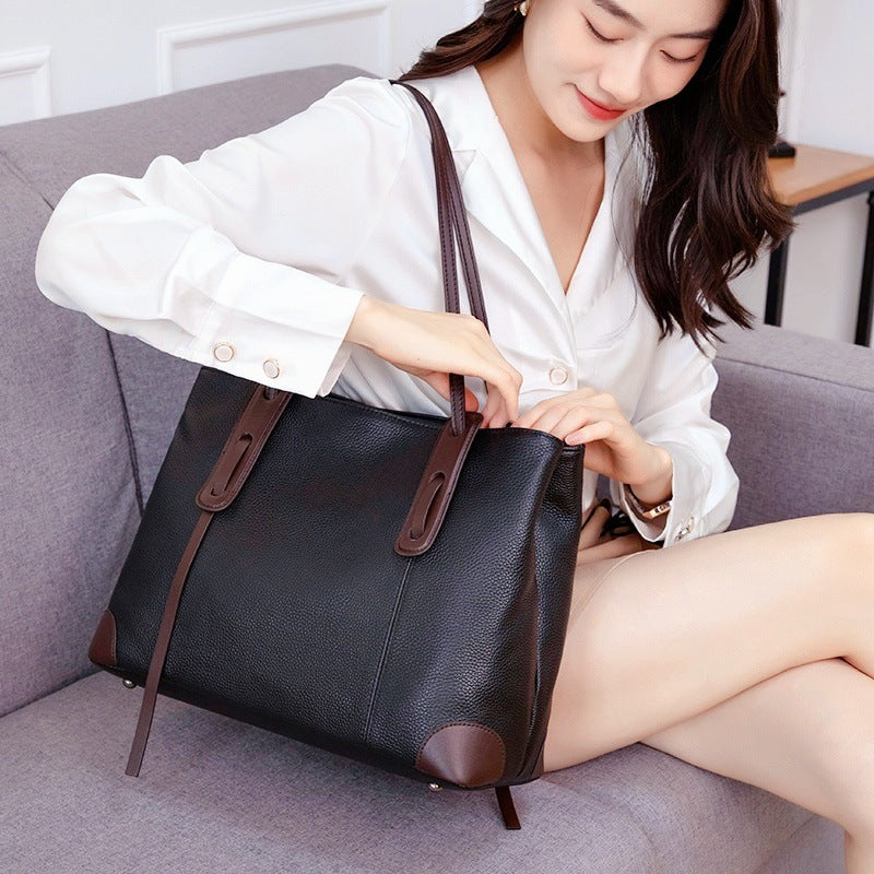 Women's Large Capacity High Sense Genuine Leather Shoulder Bags
